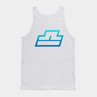 Libra Light Blue Gradient Outline Tank Top